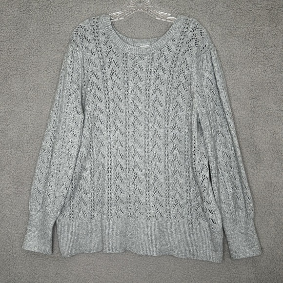 Liz Claiborne Sweaters - Liz Claiborne Cable Knit Sweater Womens Sz XL Y2K Cable Knit Boho Cozy Y2K